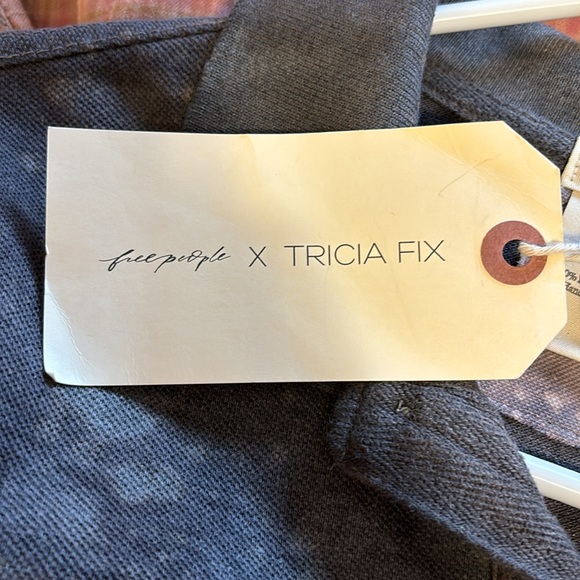 Free People x Tricia Fix Twofer Top Collared Button Down Long Sleeve Shirt NWT! - Picture 11 of 12